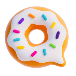 Sugarcoat: a donut shaped like a chat bubble